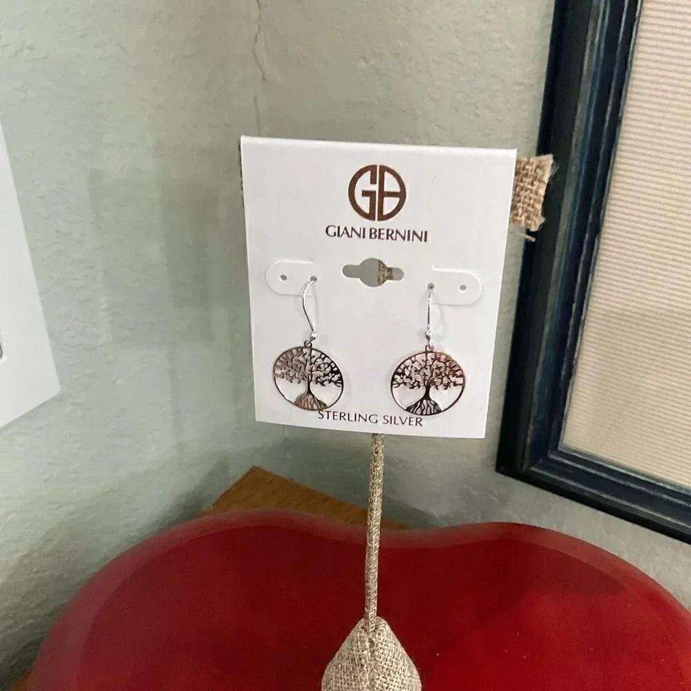 NWT Giani Bernini Family Tree Drop Earrings in Sterling Silver #JW7
